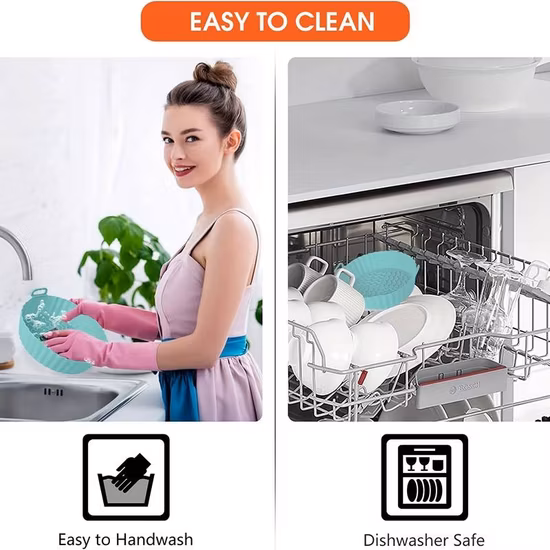 Air Fryer Silicone Pot Reusable Rectangle Food Grade Replacement Silicone Air Fryer Liner for with Mitts Basket Accessories